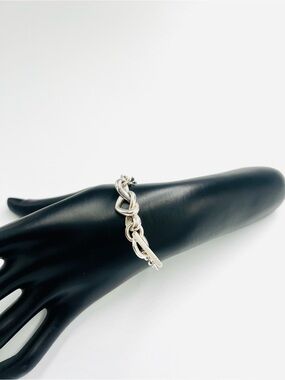 Pandora Knotted Heart T-bar Bracelet EUC
